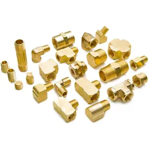 OEM Forged Lead-Free Brass NPT Threaded Elbow Tee Adapter Plug Nipple 4-Way Connectors Standard Plumbing Tube / Pipe Fittings