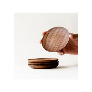 Set of 4 wooden coaster set with floral pattern perfect for coffee <b>table</b> decor modern kitchen essentials and bar set use - Product Image 6