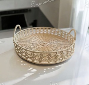 ถาดหวายที่มีลวดลายทอสำหรับโรงแรมร้านอาหารคาเฟ่และสะสม - Product Image 2