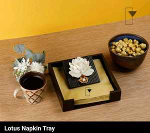 Servilletero de tamaño personalizado, soporte de pañuelos de Metal de diseño moderno de alta calidad para el hogar, Hotel, restaurante, vajilla, decoración hecha de madera - Product Image 2