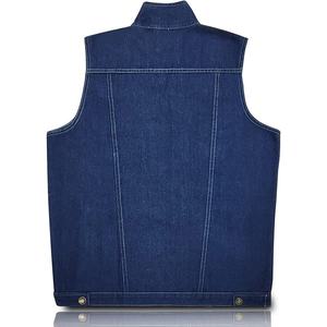 Venta al por mayor de alta venta de los hombres por encargo de invierno Chaleco de mezclilla y chaleco de diseño personalizado y bolsillo exterior Chaleco de mezclilla para la venta - Product Image 2