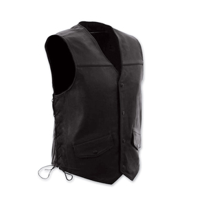 Gilet de moto en cuir personnalisé pour homme, cuir de vache véritable de qualité supérieure, veste de moto en cuir, gilet de motard en cuir avec OEM - Product Image 5