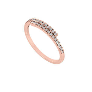แหวนเพชรแท้ 14Kt 0.16 กะรัต IJ-SI ความใส ได้รับการรับรอง - Product Image 2