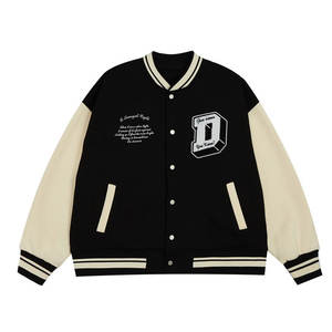 Chaquetas universitarias personalizadas unisex, logotipo personalizado disponible con cierre de botón a presión estilo béisbol Escuela Secundaria fábrica OEM - Product Image 5