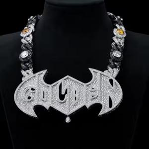 Pendentif en diamant Moissanite entièrement serti de luxe, D VVS, testeur de diamant serti, argent sterling élégant pour les fêtes hip-hop - Product Image 1