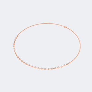 Collar con Diamantes Redondos de 1.90CTW, Oro de 14k, Diamantes Cultivados en Laboratorio, Color D, VVS, Engaste de Puntas, Cadena Minimalista, Joyería para Mujer - Product Image 4