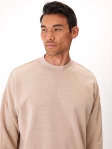 Sweat-shirt oversize pour homme, mode urbaine personnalisée, 65% coton, 35% polyester, molleton, épaules tombantes, décontracté, pull, OEM, marque privée - Product Image 2