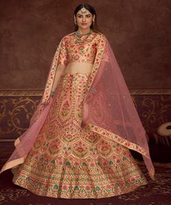 Dernier modèle de Lehenga Choli en soie Georgette brodée avec des pierres et des sequins, tenue de mariage pour femmes, design moderne, lavable en machine, ethnique - Product Image 4