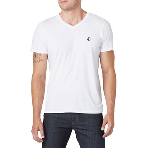 Camiseta personalizada con cuello en V de LICRA de algodón para hombre OEM/Camiseta lisa de manga corta de secado rápido para hombre - Product Image 6