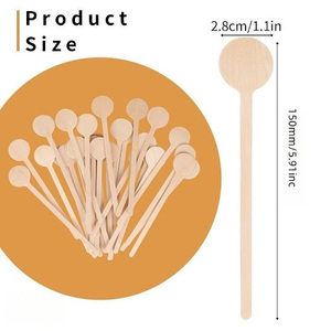 Agitadores de Café de Madera Biodegradables al por Mayor, Palitos Mezcladores de Madera Natural Desechables, Ecológicos para Cafetería - Product Image 2