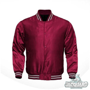 Chaqueta universitaria informal de satén de seda para hombre 2025 con logotipo personalizado transpirable con doble botonadura y precio de temporada de invierno - Product Image 2