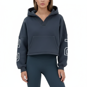 Sudadera con Capucha de Manga Larga para Mujer, de Alta Calidad, Estilo Holgado, con Logotipo Grande, para Estudiantes - Product Image 2