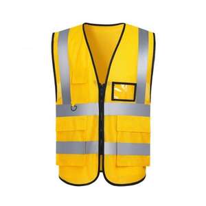 Vêtement de travail haute visibilité, veste de sécurité sans manches avec bande réfléchissante pour les travailleurs du bâtiment et les travailleurs en extérieur - Product Image 3