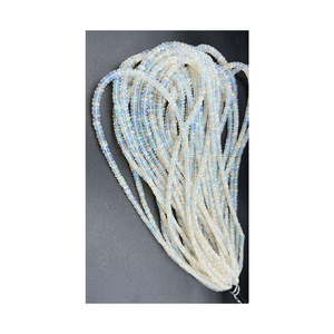 Meilleure qualité perles de pierre rondelle à facettes opale éthiopienne naturelle de qualité supérieure taille personnalisée 17 pouces brin 42 carats environ - Product Image 3