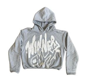 Sudadera con Capucha Personalizada para Hombre, Estilo Urbano, Estampado Gráfico, Talla Grande, Felpa, Color Gris - Product Image 1