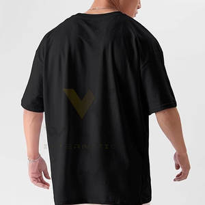 Al mejor precio, Camiseta de algodón 100% con hombros caídos para hombre, ropa de calle, camiseta elegante con hombros caídos antiarrugas para hombre - Product Image 4