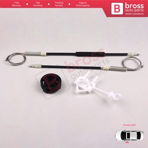 Juego de reparación de regulador de ventanilla eléctrica BWR797 delantero izquierdo para Albea Siena Palio MK1 171 172 178 1996-2016 4/5 puerta 46786201 - Product Image 4