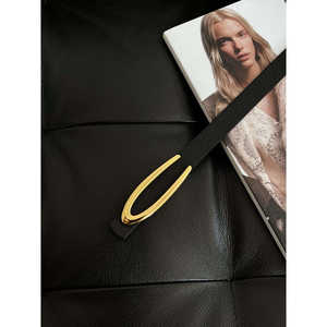 Cinturón Largo Informal para Mujer con Hebilla de Aleación de Diseño Delgado - Product Image 1