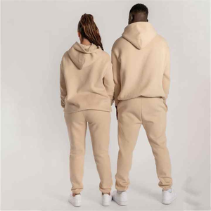 2025 Luxury Sweat Suit Jogger Set Sports Wear Unisex Plain Tracksuits Set Custom Sweatpants and Hoodie Set For Unisex - Product Image 5