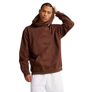 Sweat à capuche en polaire pour homme en coton 100% polyester, style épaules tombantes, personnalisé, thermique, à capuche, pull-over - Product Image 1