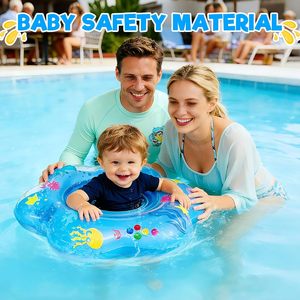 Bestseller 25.6 Inch Extra Wide Baby Float Anti Flip Safety Infant Swim Trainer 6 to 36 Months <b>Inflatable</b> Float Kids Summer Toy - Product Image 5