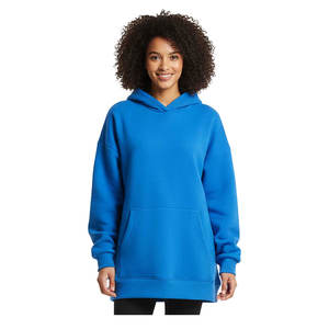 Usine OEM, vente en gros, conception personnalisée, sweat-shirt décontracté pour femme en coton 100%, sweat-shirt à manches longues surdimensionné, vêtements d'hiver - Product Image 6