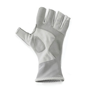 Service OEM, gants de pêche gris sur mesure, imperméables, respirants, séchage rapide, antidérapants, gants de pêche à doigts partiellement recouverts pour l'extérieur - Product Image 4