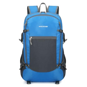 VanAheimr Unisex Nylon <b>Backpack</b> 20-37L Zipper Closure Arcuate Shoulder Strap Hiking <b>Bag</b> - Product Image 2