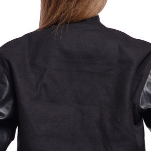 Service OEM, veste courte de style universitaire pour femme, matière chaude d'hiver, manches longues, faible MOQ, service OEM - Product Image 5