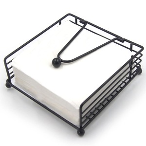 Modern European Flat <b>Metal</b> Rectangle Durable Eco-Friendly Napkin Holder <b>Weighted</b> Arm Creative Tissue Dispenser Kitchen Dining - Product Image 1