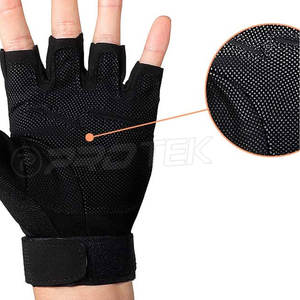 Color sólido negro de alta calidad mejor levantamiento de pesas personalizado gimnasio Fitness ejercicio guante de levantamiento de pesas - Product Image 3