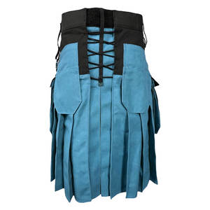 Venta Caliente: Kilt de Mezclilla de Dos Tonos, Estilo Híbrido Moderno y Utilitario para Hombre, Venta al por Mayor de Fábrica 2026 - Product Image 3