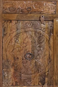 Commode ancienne traditionnelle en bois de manguier massif, armoire, buffet, meuble de rangement moderne de luxe, tiroir sculpté à la main, style fermier, bar à domicile - Product Image 3