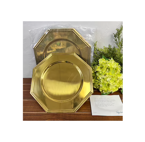 Écologique En Laiton Dessert Chargeur Assiette Snack Servant Ferme Table À Manger Accessoire Décoratif Pour La Vente - Product Image 4