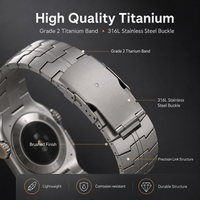Bracelet de montre en titane respirant avec revêtement DLC de luxe, résistant à l'usure, compatible avec Watch Ultra, personnalisable OEM