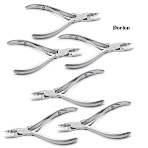 Différents styles pinces à personnaliser en acier inoxydable étiquette personnalisée durable pince à rallonge de cheveux de haute qualité - Product Image 1