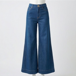 Pantalones Vaqueros de Mujer, Corte Ancho, Cintura Alta Personalizada, Casuales, Vaqueros Ajustados de Mezclilla Personalizados, Última Moda en Jeans para Mujer, Pantalones de Moda Urbana - Product Image 1