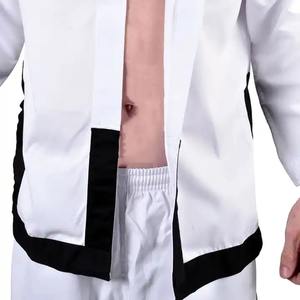 Uniforme de Taekwondo para Adultos, Color Blanco Sólido, con Impresión de Logotipo Propio, Precio al por Mayor - Product Image 6
