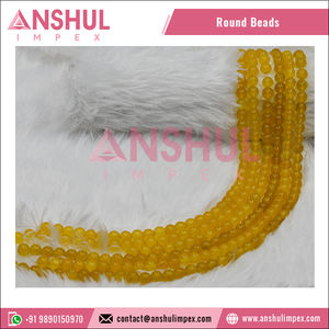 Cuentas Lisas de Jade Amarillo Natural de 8mm, Hechas en India, de la Mejor Calidad y Gran Venta |   Cuentas de Jade Amarillo para la Fabricación de Joyas al por Mayor - Product Image 6