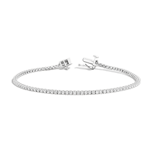 Pulsera de tenis con diamantes cultivados en laboratorio de 1 quilate VS1, engaste de oro de 14K, accesorio de moda versátil y elegante - Product Image 3