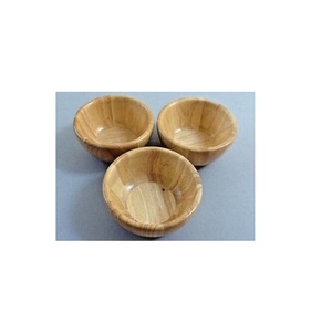 Mini bol en bois bol de service naturel avec revêtement émaillé bols de service pour salade de fruits et pâtes de couleur bois naturel - Product Image 5