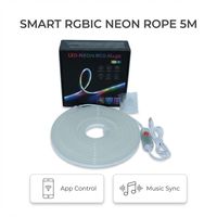 Tira de Luces LED RGBIC de Neón USB de 5V, 5M, IP65, Impermeable, Flexible, con Control por Aplicación, para Decoración de Dormitorios y Salas de Juego