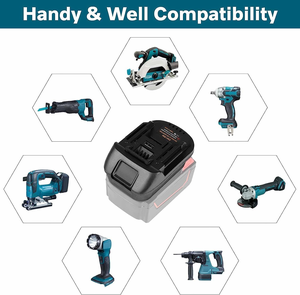 Convertidor de Batería de Litio de 18V con Puerto de Carga USB, Material ABS, para Herramientas Eléctricas Inalámbricas, Adaptador Multimarca para Taladro, Sierra y Soplador - Product Image 6