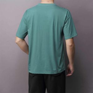 เสื้อยืดผู้ชายย้อนยุคขายดีเสื้อยืดผ้าฝ้ายปักลวดลายด้วยผ้าไหมพิมพ์ลายดีไซน์ผ้าถัก - Product Image 2