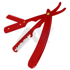 Navaja de Afeitar Profesional para Hombre, Navaja de Afeitar de Seguridad con Filo Recto, Navaja de Afeitar de Seguridad con Filo Recto para Salones Rojos - Product Image 5