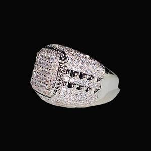 Luxury Lab Grown Diamond Party <b>Ring</b> 925 Sterling Silver Diamond Eternity Lab created <b>Emerald</b> Cut Diamond <b>Rings</b> For Women - Product Image 6