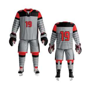 Premium personalizado de secado rápido con cuello en V a rayas hombres Hockey sobre hielo Jersey sublimación impresa OEM conjuntos de ropa deportiva - Product Image 6