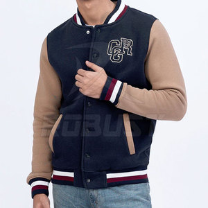 ผู้ผลิต OEM เสื้อแจ็คเก็ตวาร์ซิตี้คุณภาพสูงสำหรับผู้ชาย ปักลายปักแบบกำหนดเอง แขนยาว ใส่ได้ในฤดูหนาว แห้งเร็ว - Product Image 2