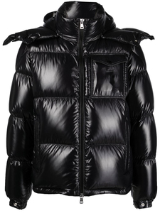 Men's Thick Warm Down <b>Coat</b> puffer jacket with Collar Hood Plus Size puffer with Cotton Filling Zipper Closure Button Decoration - Product Image 5