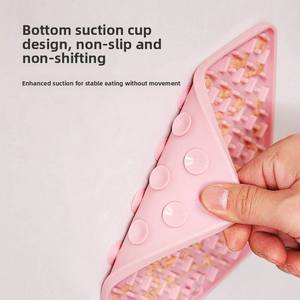 Pet Licking <b>Mat</b> Food-Grade Slow Feeding Bowl Anti-Choking Slow Feeder Suction Cup Dog Pet Feeding Factory Direct Sale - Product Image 2